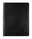 Schrijfmap Maverick All Black A4 met rits incl schrijfblok leer zwart