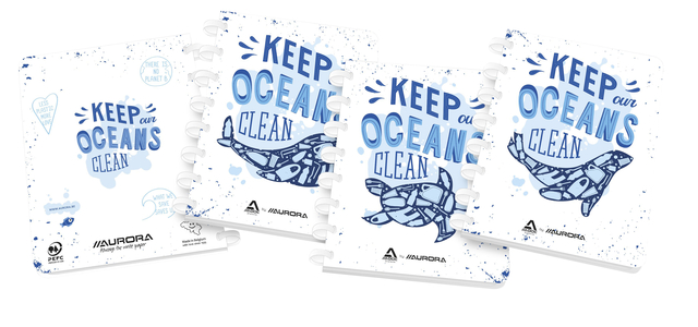 Schrift Adoc Ocean Waste Plastics A5 lijn 144 pagina's 90gr