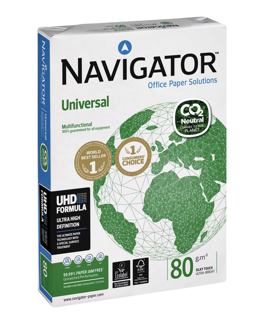 Kopieerpapier Navigator Universal CO2 A4 80gr wit 500 vel