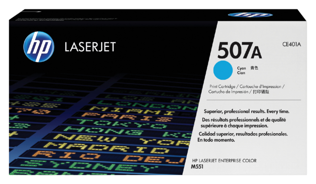 Cartouche toner HP CE401A 507A bleu