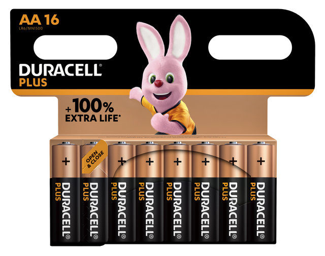 Batterij Duracell Plus 16xAA