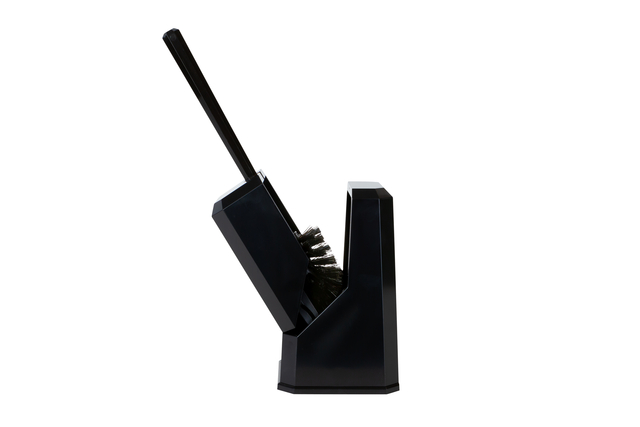Ensemble brosse WC Cleaninq carré fermé noir