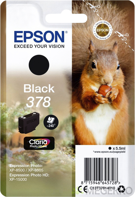 Cartouche d''encre Epson 378 T3781 noir