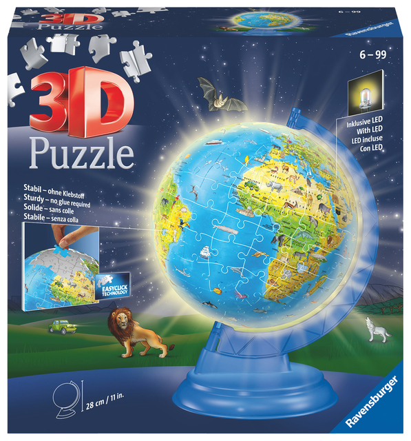 Puzzle 3D Ravensburger Globe Night Edition XXL 54 pièces