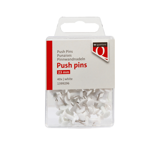 Push pins Quantore 40 stuks wit