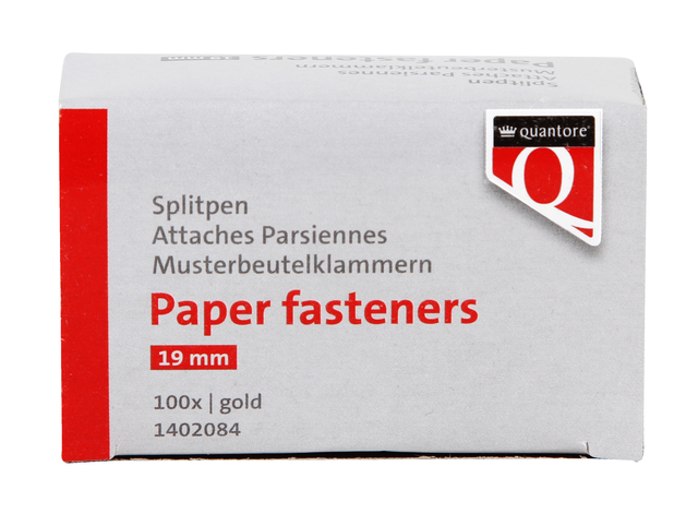 Splitpen Quantore 19mm 100 stuks goud