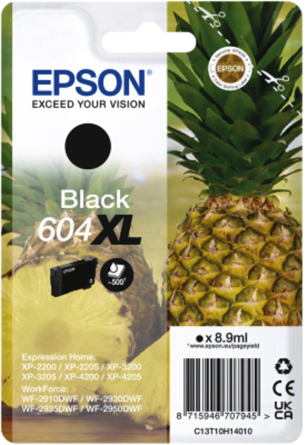 Cartouche d''encre Epson 604XL T10H14 noir