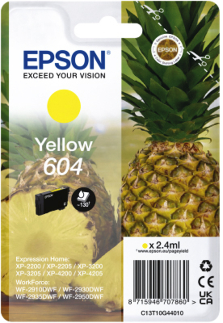 Cartouche d''encre Epson 604 T10G44 jaune