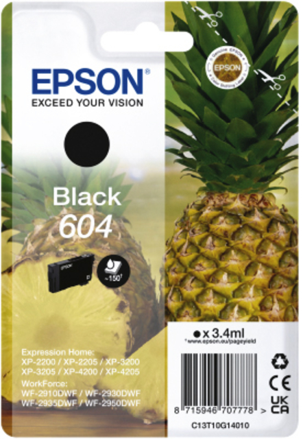 Cartouche d'encre Epson 604 T10G14 noir