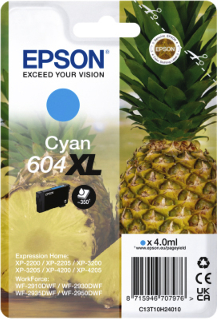 Cartouche d''encre Epson 604XL T10H24 bleu