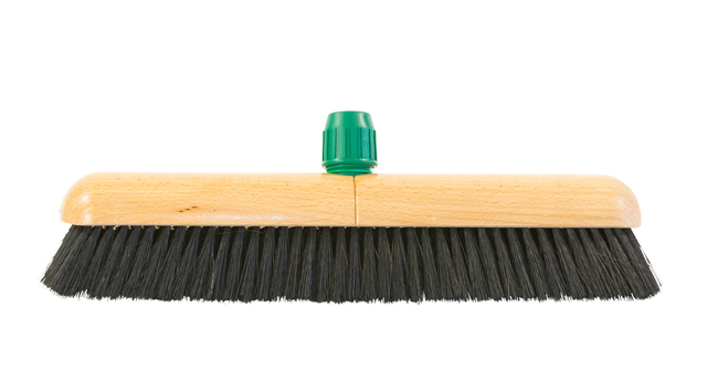 Balai de salle Cleaninq poils mélangés avec support manche 40cm