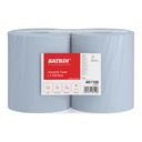 Poetspapier Katrin Industrial groot 2-laags 500 vel blauw 481108