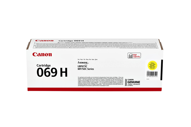 Cartouche toner Canon 069H jaune