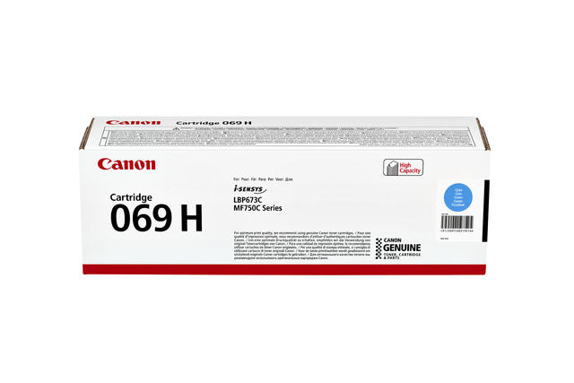 Cartouche toner Canon 069H bleu