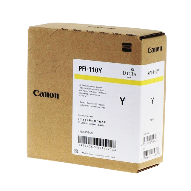 Inktcartridge Canon PFI-110 geel