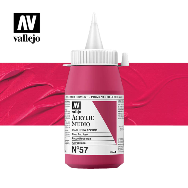 Acrylverf Acrylicos Vallejo 500ml  Rose red azo