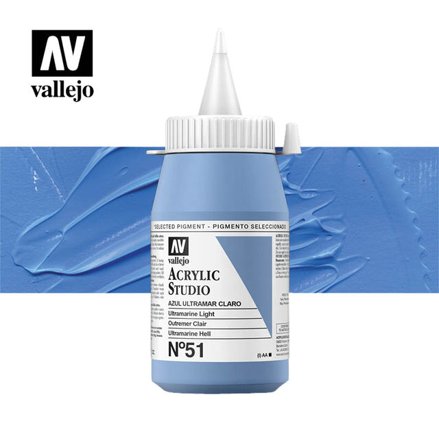 Acrylverf Acrylicos Vallejo 500ml  Ultramarine light