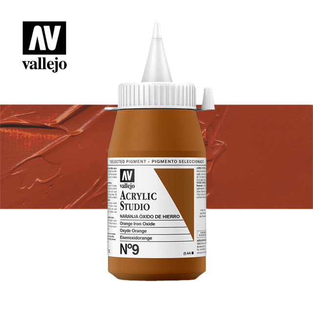 Acrylverf Acrylicos Vallejo 500ml  Orange iron oxide