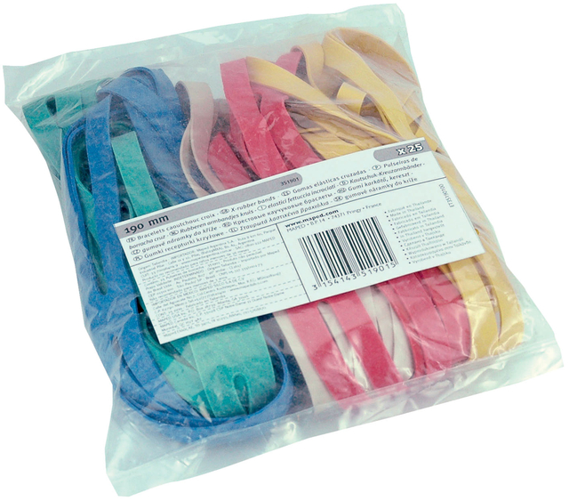Elastique-X Maped 190mm couleurs assorties 25 pièces