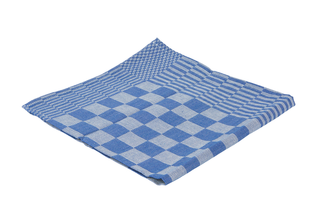 Theedoek Cleaninq blok marine 65x65cm blauw 6 stuks