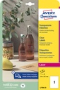 Etiquette Avery Zweckform L7784-25 210x297mm transparent 25 pièces