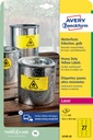Etiket Avery L6105-20 63.5x29.6mm geel 540 stuks