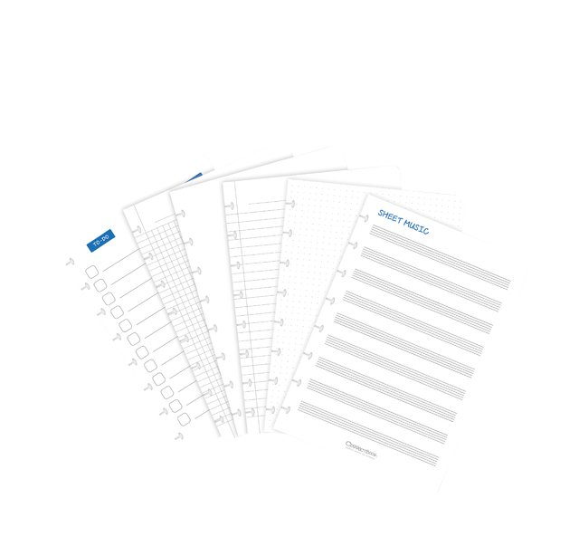 Uitbreidingsset Correctbook A5 mix 5 bladen