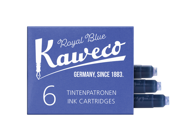 Cartouche d'encre Kaweco bleu roi boîte 6 pièces