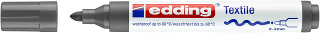 Textielmarker edding 4500 rond 2-3mm grijs