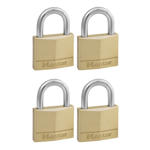 Cadenas Master Lock 4 verrouillage égal laiton 50mm 4 pièces