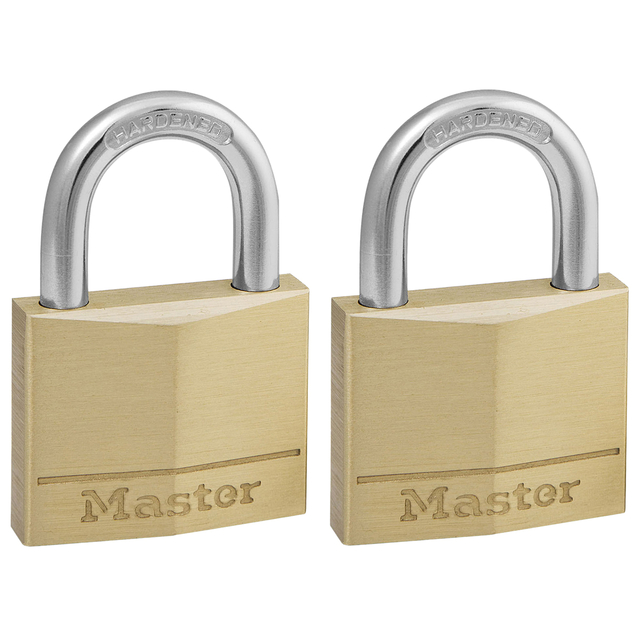 Cadenas Master Lock 2 verrouillage égal laiton 40mm 2 pièces