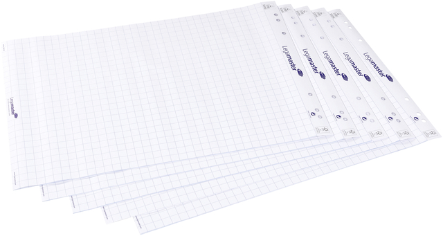 Bloc papier pour chevalet Legamaster quadrillé 20 feuilles 5 pièces