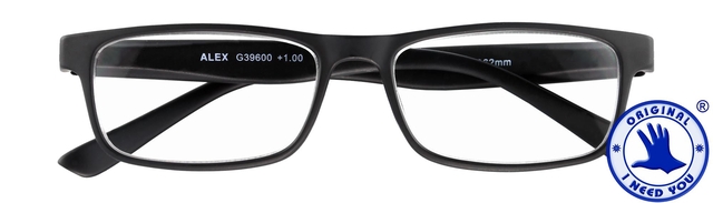 Lunettes de lecture I Need You +1.50 dpt Alex noir