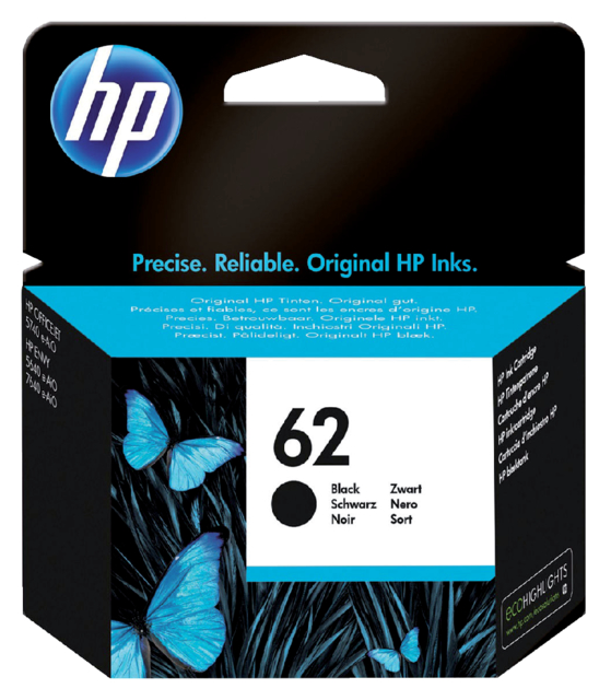 Inktcartridge HP C2P04AE 62 zwart