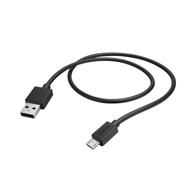 Kabel Hama USB-A - micro-USB 2.0 1 meter zwart