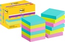 Bloc-mémos Post-it 622 Super Sticky 47,6x47,6mm Cosmic 12 pièces