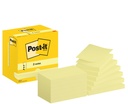 Bloc-mémos Post-it Z-Note R350 76x127mm jaune 12 pièces