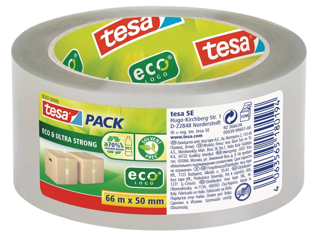 Ruban d'emballage Tesa 58297 Eco Transparent Ultra Strong 50mmx60m