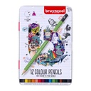 Crayon de couleur Bruynzeel boîte métal 12 pièces