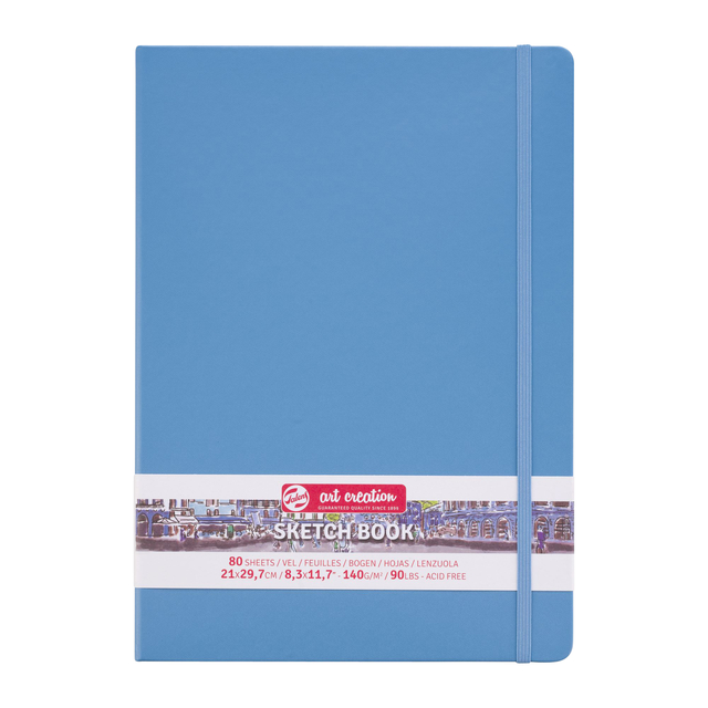 Carnet de croquis Talens Art Creation 210x300mm 140g 80 feuilles bleu