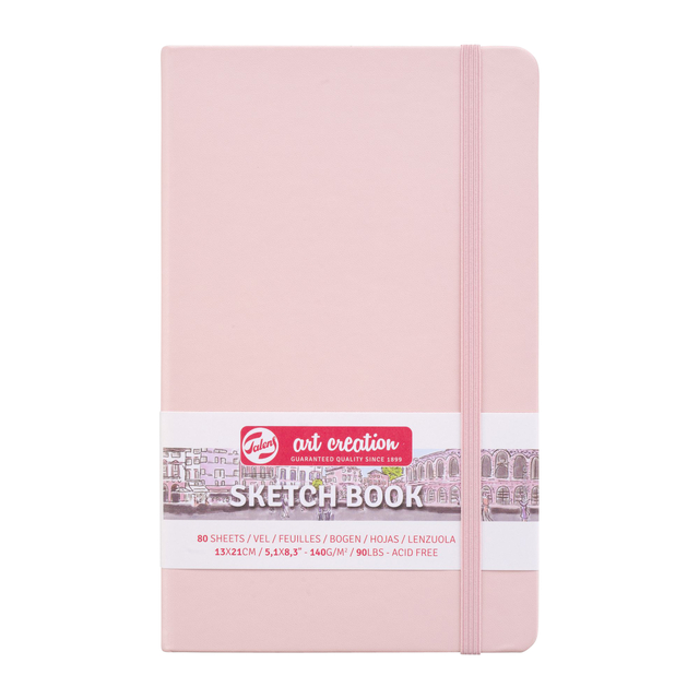 Carnet de croquis Talens Art Creation 13x21cm 140g 80 feuilles rose