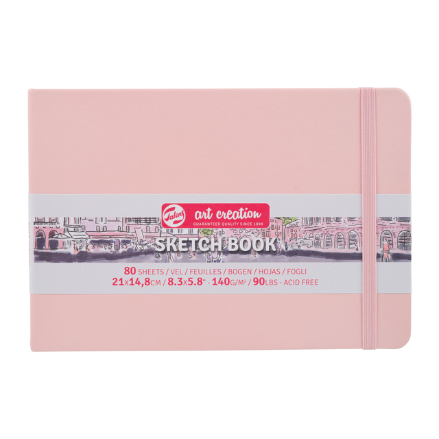 Carnet de croquis Talens Art Creation 210x150mm 140g 80 feuilles rose