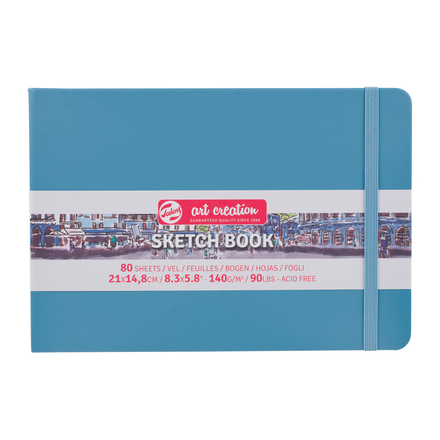 Carnet de croquis Talens Art Creation 21x15cm 140g 80 feuilles bleu