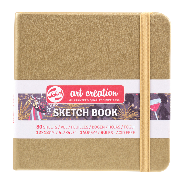 Carnet de croquis Talens Art Creation 120x120mm 140g 80 feuilles jaune d'or