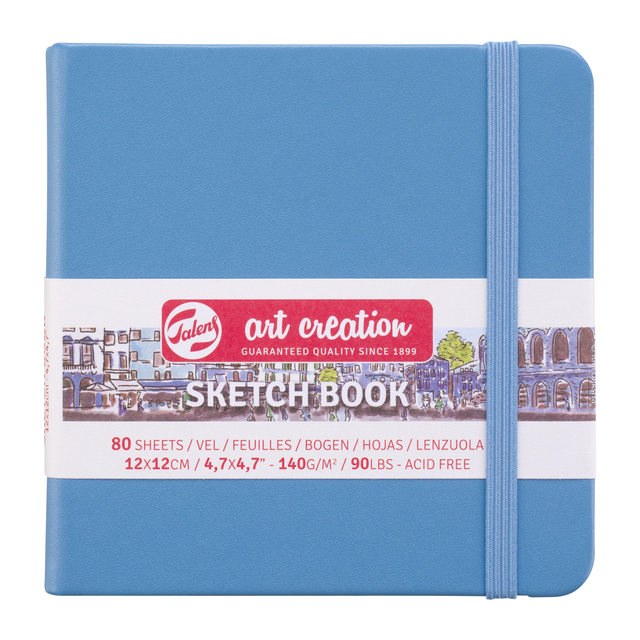 Carnet de croquis Talens Art Creation 12x12cm 140g 80 feuilles bleu