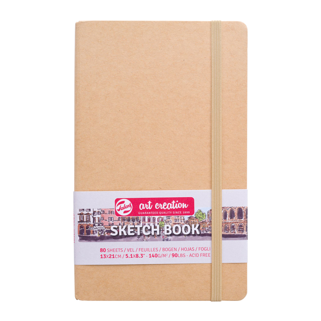 Schetsboek Talens Art Creation 80 witte vellen 140gr 130x210mm kraft