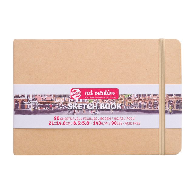 Carnet de croquis Talens Art Creation 210x150mm 140g 80 feuilles kraft