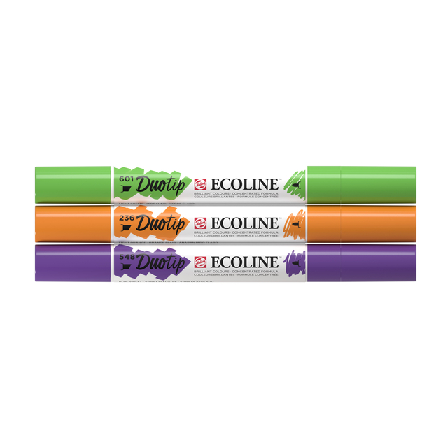 Stylo Duotip Talens Ecoline set Secondaire 3 couleurs