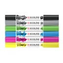 Stylo Duotip Talens Ecoline set de base 6 couleurs