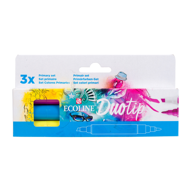 Stylo Duotip Ecoline set Primaire 3 couleurs